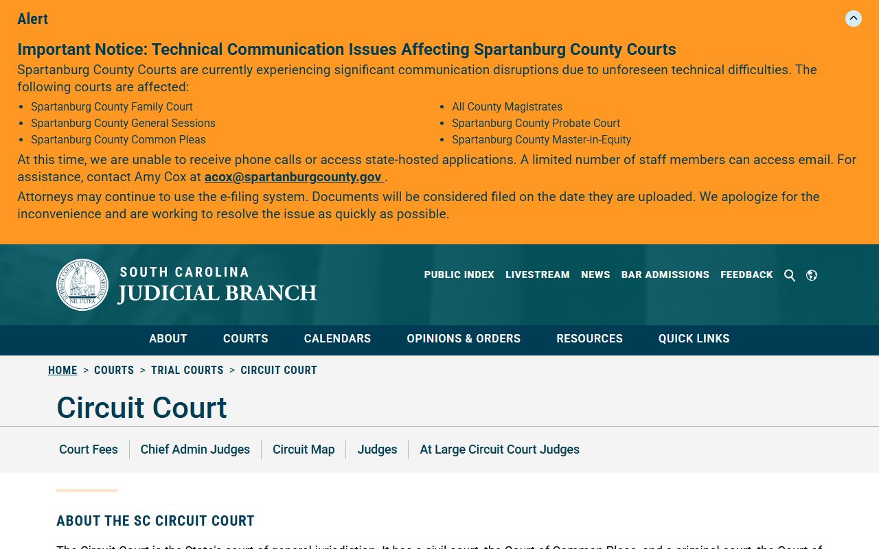 Horry County Circuit Court records South Carolina Circuit Court jurisdiction