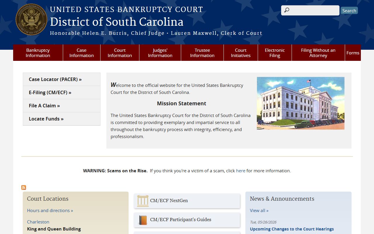 Horry County Circuit Court records compared with federal bankruptcy records