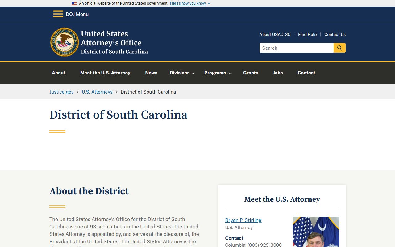 Horry County Circuit Court records and federal prosecution distinction