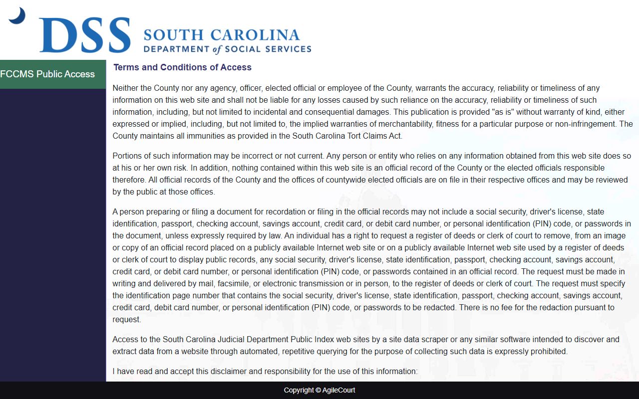 Horry County Court records Family Court Public Portal