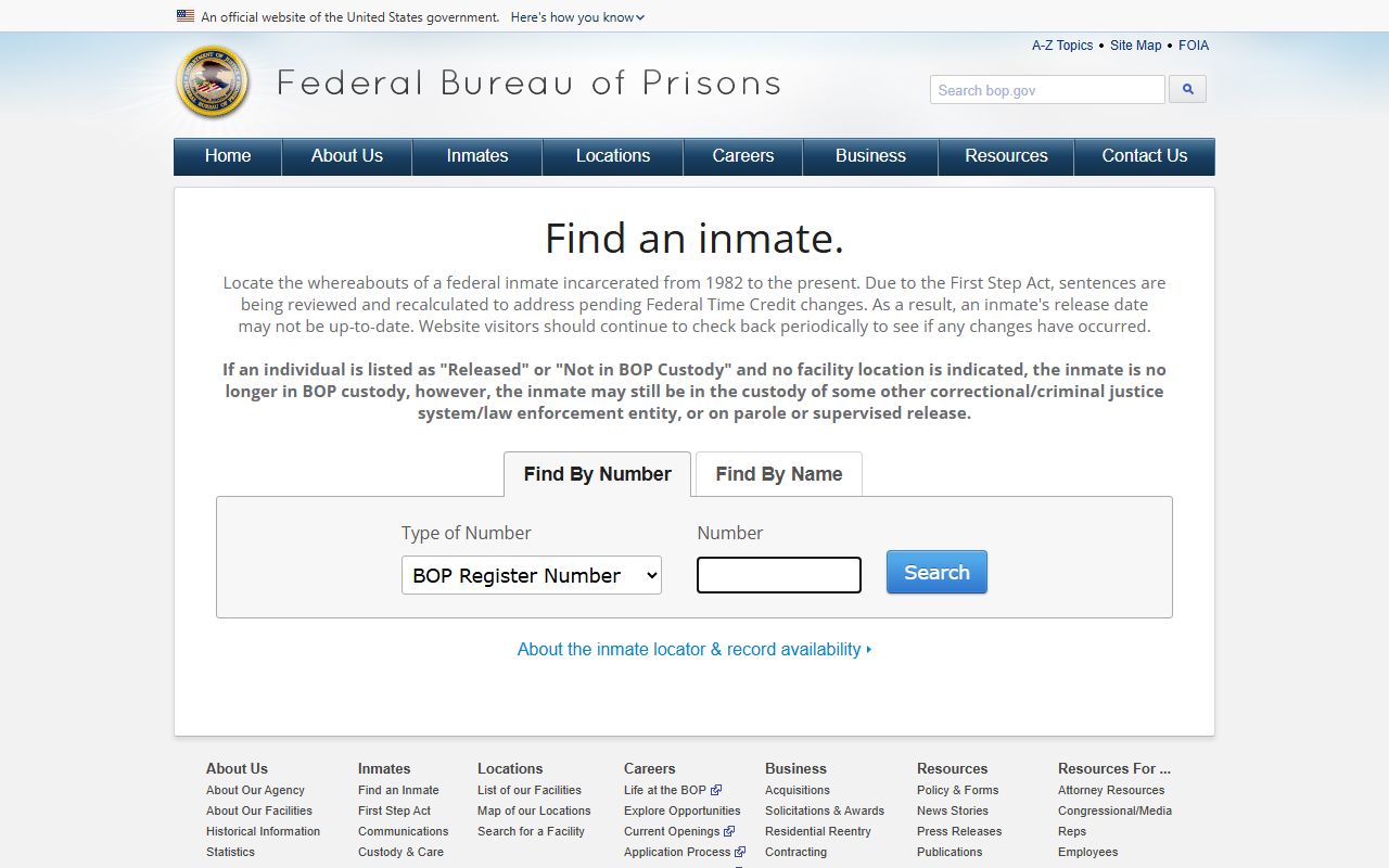 Horry County inmate records federal custody locator
